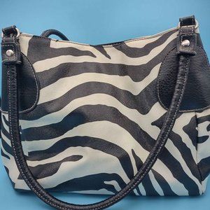 Mondo Zebra Print Handbag - Huge Inside!